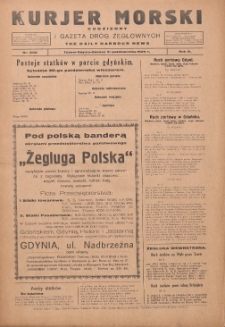 Kurjer Morski Codzienny i Gazeta Dr&oacute;g Żeglownych = Daily Harbour News 1929.10.31 R.3 Nr250