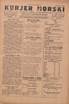 Kurjer Morski Codzienny i Gazeta Dr&oacute;g Żeglownych = Daily Harbour News 1929.11.30 R.3 Nr275