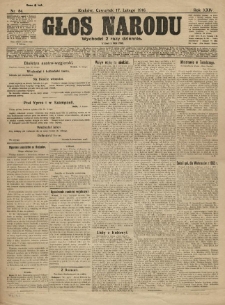 Głos Narodu. 1916.02.17 R.24 Nr84. Wydanie poranne