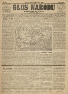 Głos Narodu. 1916.02.18 R.24 Nr87. Wydanie popołudniowe