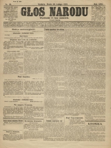 Głos Narodu. 1916.02.23 R.24 Nr95. Wydanie poranne