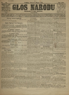 Głos Narodu. 1916.03.04 R.24 Nr114. Wydanie poranne