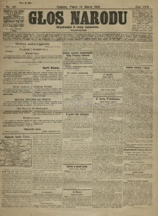 Głos Narodu. 1916.03.10 R.24 Nr125. Wydanie poranne