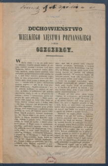 Duchowieństwo Wielkiego Xięstwa Poznańskiego i jego oszczercy.