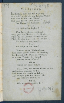 Weihgesang.