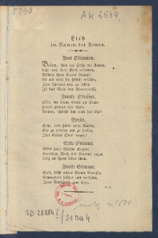 Lied im Namen der Armen.