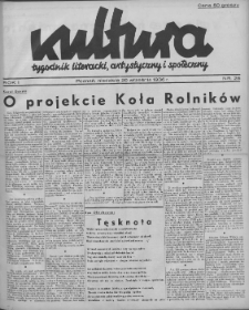 Kultura: tygodnik literacki, artystyczny i społeczny 1936.09.20 R.1 Nr25