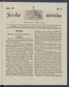Szk&oacute;łka Niedzielna : [pismo czasowe poświęcone włościanom]. 1846, R. 10 nr 3