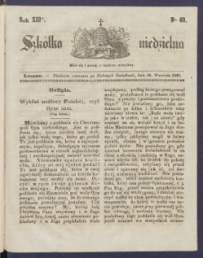 Szk&oacute;łka Niedzielna : [pismo czasowe poświęcone włościanom]. 1849, R. 13 nr 40