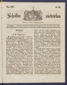 Szk&oacute;łka Niedzielna : [pismo czasowe poświęcone włościanom]. 1849, R. 13 nr 42