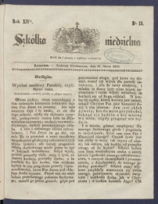 Szk&oacute;łka Niedzielna : [pismo czasowe poświęcone włościanom]. 1850, R. 14 nr 13