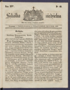 Szk&oacute;łka Niedzielna : [pismo czasowe poświęcone włościanom]. 1850, R. 14 nr 40