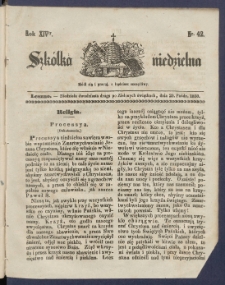 Szk&oacute;łka Niedzielna : [pismo czasowe poświęcone włościanom]. 1850, R. 14 nr 42
