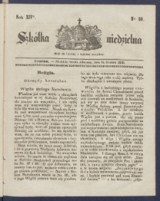 Szk&oacute;łka Niedzielna : [pismo czasowe poświęcone włościanom]. 1850, R. 14 nr 50