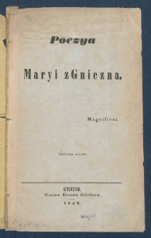 Poezya Maryi z Gniezna.