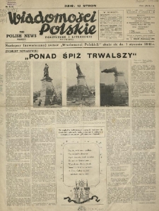 Wiadomości Polskie Polityczne i Literackie. 1940.12.29 R.1 Nr41/42