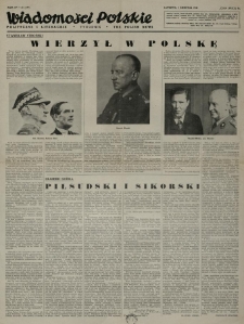 Wiadomości Polskie Polityczne i Literackie. 1943.08.01 R.4 Nr31