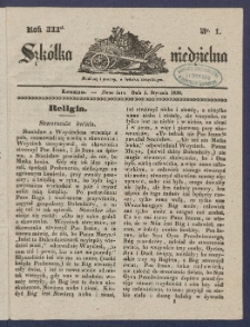 Szk&oacute;łka Niedzielna : [pismo czasowe poświęcone włościanom]. 1839, R. 3 Materiały dodatkowe, spis treści