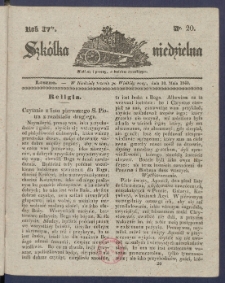 Szk&oacute;łka Niedzielna : [pismo czasowe poświęcone włościanom]. 1840, R. 4 nr 20