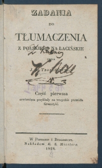 Zadania do tłumaczenia z polskiego na łacińskie.