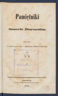 Pamiętniki o Samuelu Zborowskim.