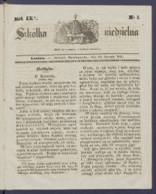Szk&oacute;łka Niedzielna : [pismo czasowe poświęcone włościanom]. 1845, R. 9 nr 3