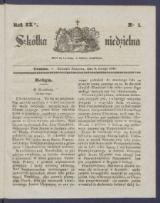 Szk&oacute;łka Niedzielna : [pismo czasowe poświęcone włościanom]. 1845, R. 9 nr 5