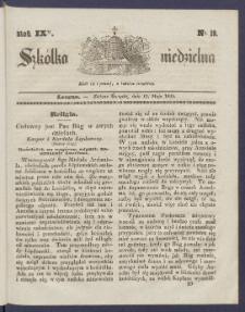 Szk&oacute;łka Niedzielna : [pismo czasowe poświęcone włościanom]. 1845, R. 9 nr 19