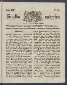 Szk&oacute;łka Niedzielna : [pismo czasowe poświęcone włościanom]. 1845, R. 9 nr 29