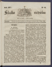 Szk&oacute;łka Niedzielna : [pismo czasowe poświęcone włościanom]. 1845, R. 9 nr 40