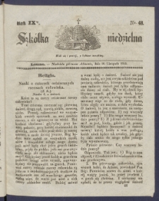Szk&oacute;łka Niedzielna : [pismo czasowe poświęcone włościanom]. 1845, R. 9 nr 48