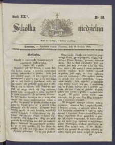 Szk&oacute;łka Niedzielna : [pismo czasowe poświęcone włościanom]. 1845, R. 9 nr 50
