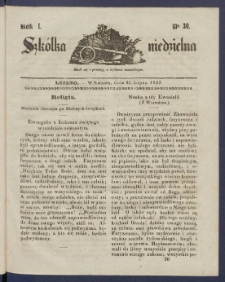 Szk&oacute;łka Niedzielna : [pismo czasowe poświęcone włościanom]. 1837, R. 1 nr 30