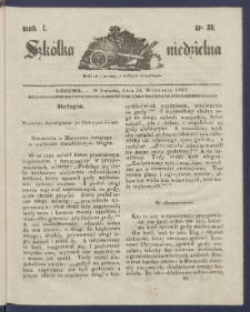 Szk&oacute;łka Niedzielna : [pismo czasowe poświęcone włościanom]. 1837, R. 1 nr 39