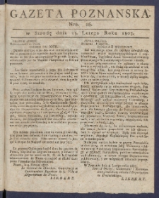 Gazeta Poznańska R. 1807, nr 16