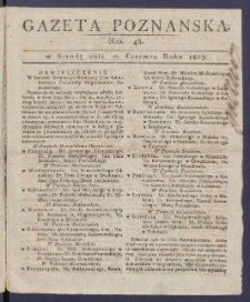 Gazeta Poznańska R. 1807, nr 46