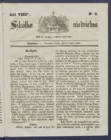 Szk&oacute;łka Niedzielna : [pismo czasowe poświęcone włościanom]. 1844, R. 8 nr 10