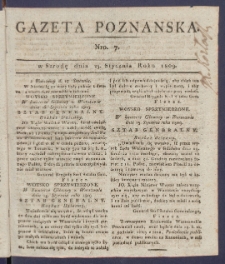 Gazeta Poznańska R. 1809, nr 7