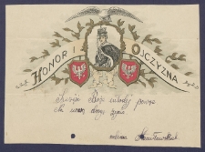 Telegram patriotyczny : Honor i Ojczyzna