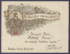 Telegram patriotyczny : Leć nasz orle w g&oacute;rnym pędzie [DZS 632 III]