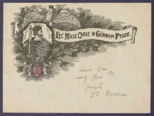 Telegram patriotyczny : Leć nasz orle w g&oacute;rnym pędzie [DZS 666 III]