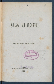 Jędrz&eacute;j Moraczewski : wspomnienie pośmiertne.