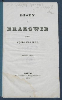 Listy o Krakowie.