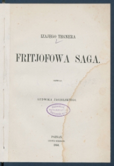 Izajego Tegnera Fritjofowa saga.