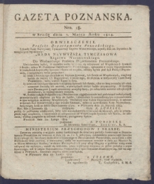 Gazeta Poznańska R. 1814, nr 18