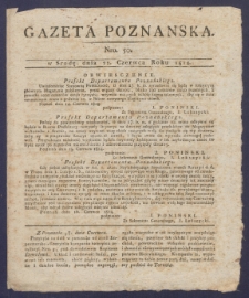 Gazeta Poznańska R. 1814, nr 50