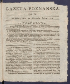 Gazeta Poznańska R. 1814, nr 70