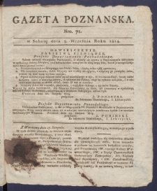 Gazeta Poznańska R. 1814, nr 71