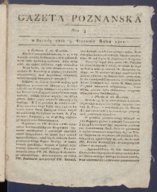 Gazeta Poznańska R. 1811, nr 3