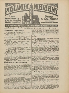 Posłaniec Niedzielny: organ Parafii św. Stanisława BM w Mieście Ostrowie Archidiec. Poznańskiej 1932.09.18 R.6 Nr38
